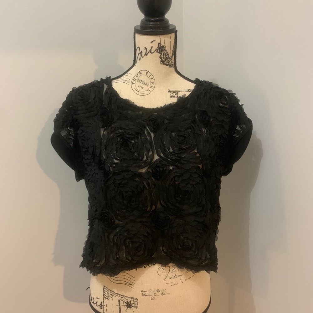 Floral Mesh Top